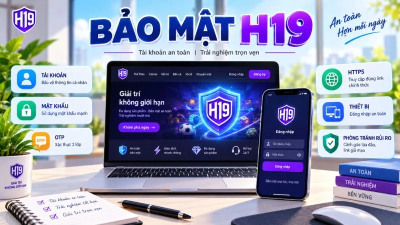 Mật khẩu, mã xác minh và kiểm tra kết nối khi bảo vệ tài khoản H19